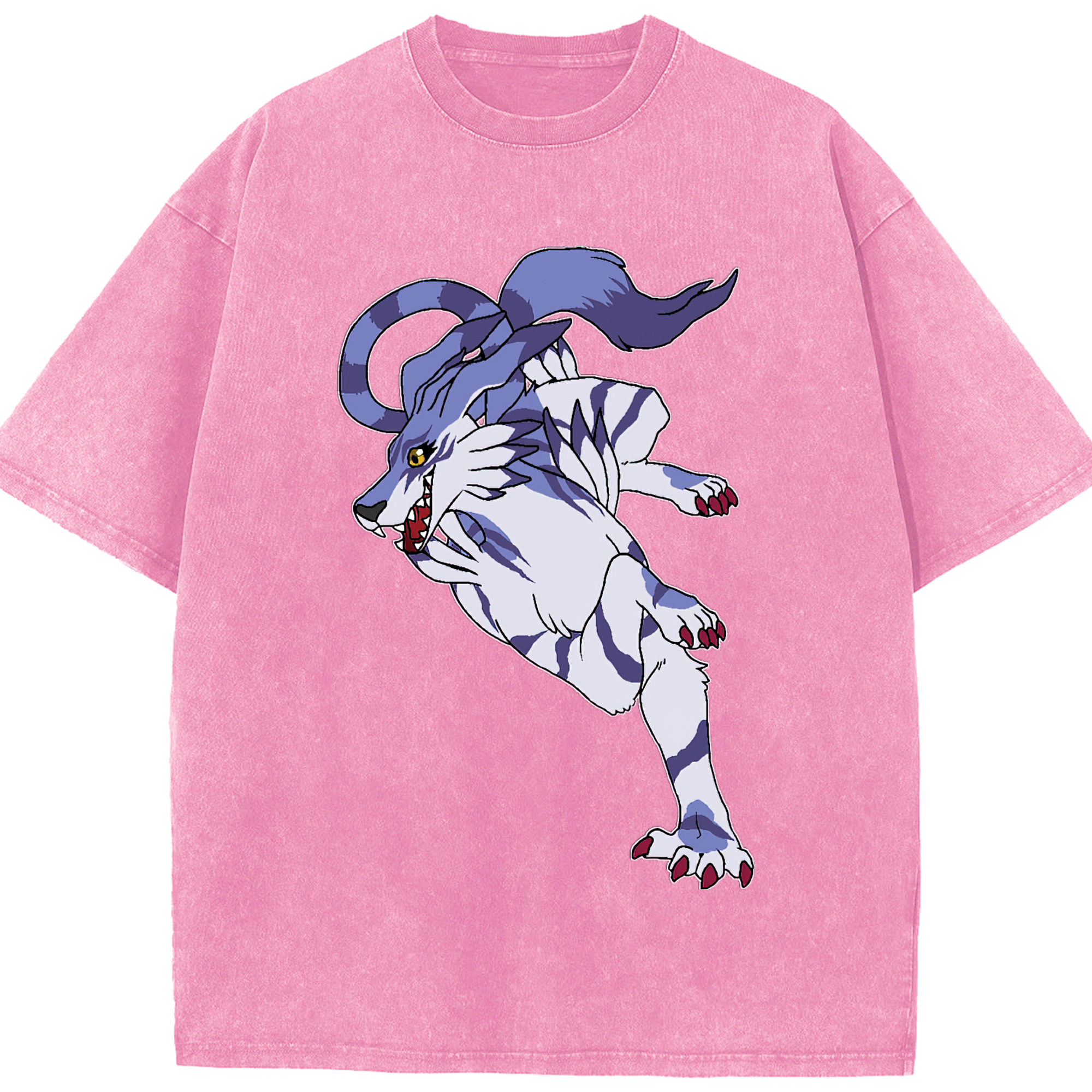 （画像用） Digimon デジタルモンスター/デジモン 綿100% ヴィンテージ風 半袖Tシャツ（フロントプリント）